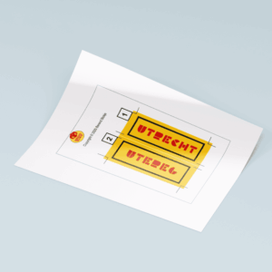 Stickervel Utrecht Postcard
