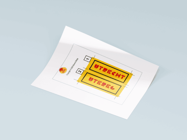 Stickervel Utrecht Postcard